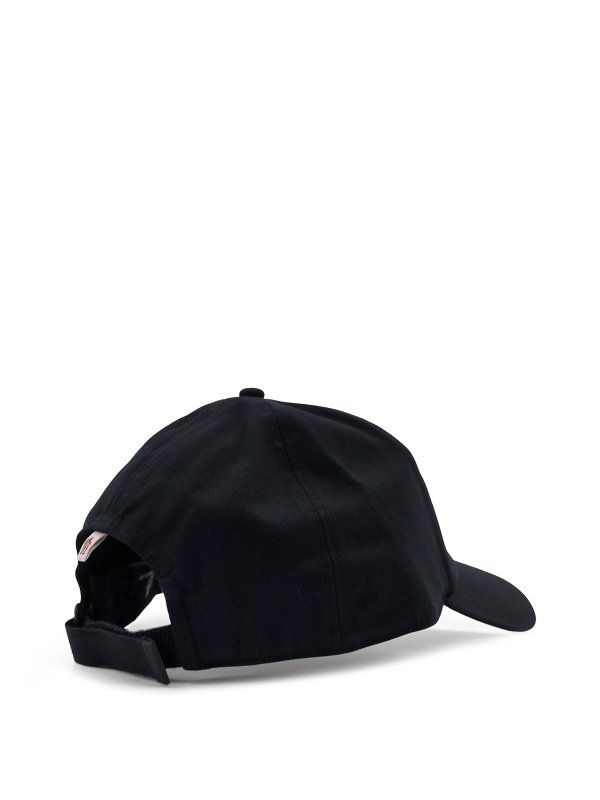 The Best Shops MONCLER: hats & caps - Cotton hat with front logo patch
