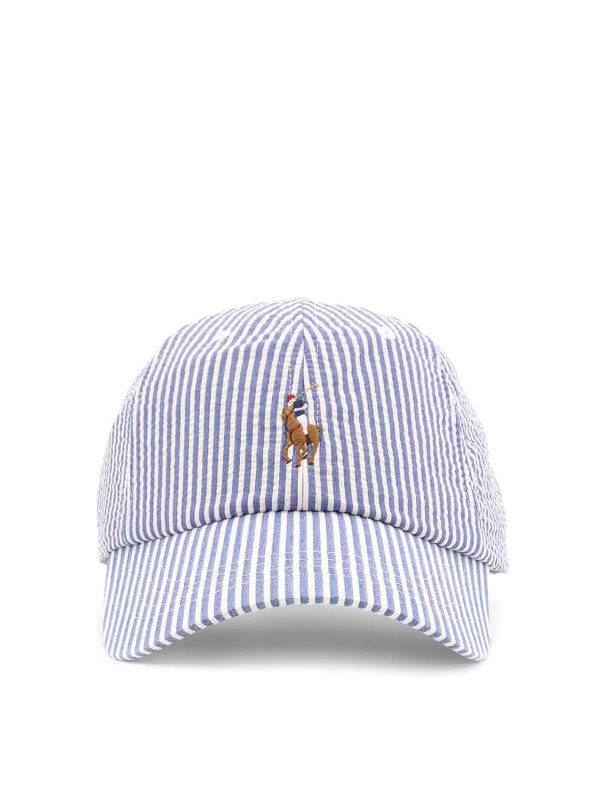 POLO RALPH LAUREN: cappelli - Cappello Baseball In Misto Cotone A Righe