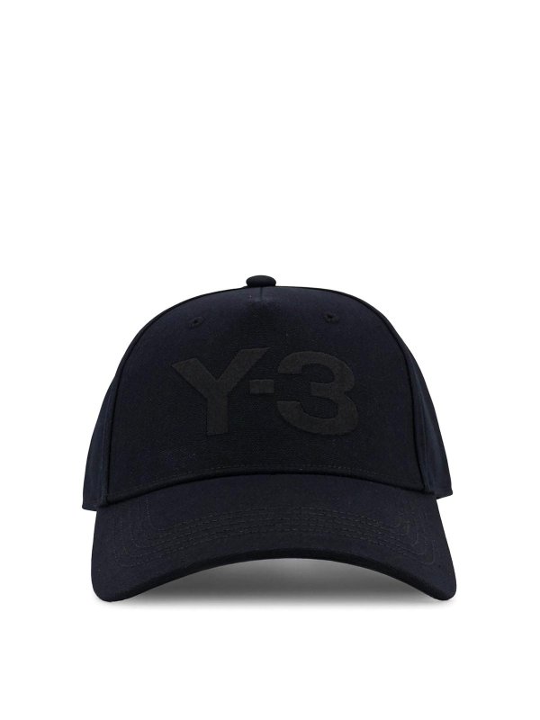 Y-3: hats & caps - Baseball Cap In Cotone