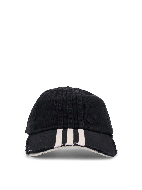 Y-3: hats & caps - Baseball Cap In Cotone