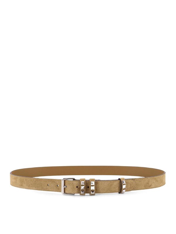 VALENTINO GARAVANI: belts - Flaneuse Suede Belt With Iconic Studs