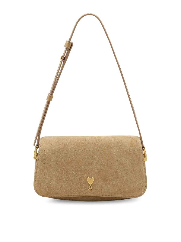AMI PARIS: Sacs portés épaule  - Sac Porté Épaule - Marron