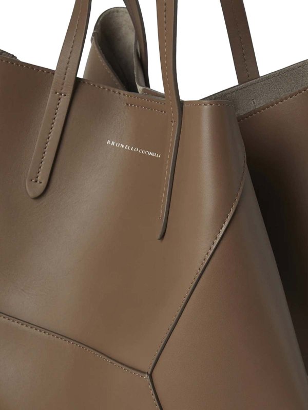 Bc Duo Handbag In Hammered Leather Replica 
online: BRUNELLO CUCINELLI