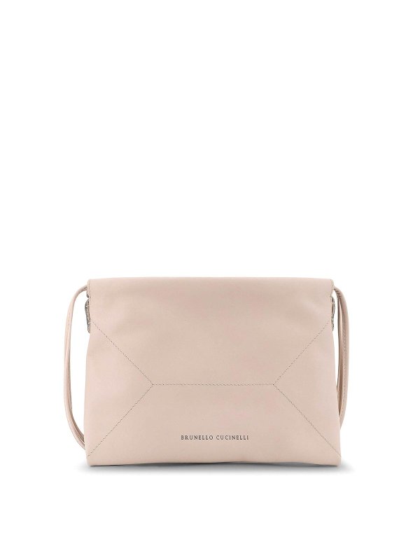 BRUNELLO CUCINELLI: shoulder bags - Bc Duo Leather Shoulder Bag