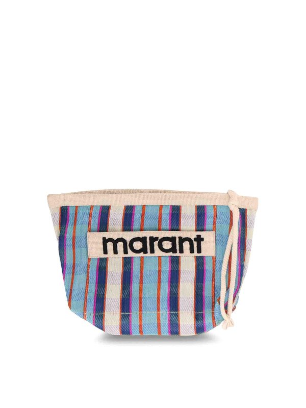 ISABEL MARANT: クラッチバッグ - クラッチバッグ - ブルー