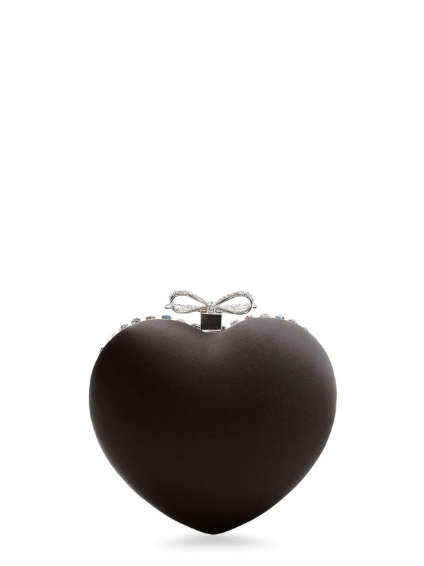 Self Portrait: clutches online - Crystal Heart Clutch Bag