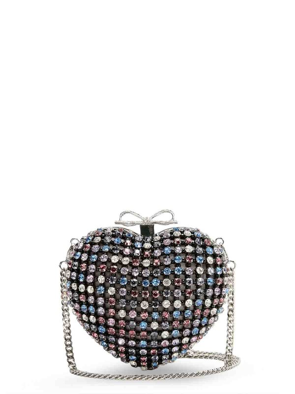 The Best Shops Self Portrait: clutches - Crystal Heart Clutch Bag