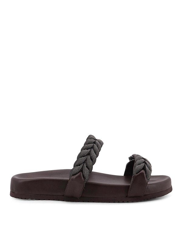 BRUNELLO CUCINELLI: Sandales - Sandales - Marron Foncé