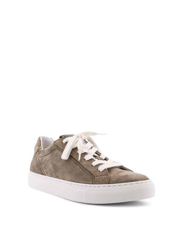 BRUNELLO CUCINELLI: trainers online - Suede Sneakers With Mobile Details