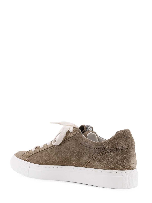 The Best Shops BRUNELLO CUCINELLI: trainers - Suede Sneakers With Mobile Details