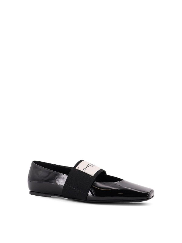 GIVENCHY: flat shoes online - Patent leather ballet flats