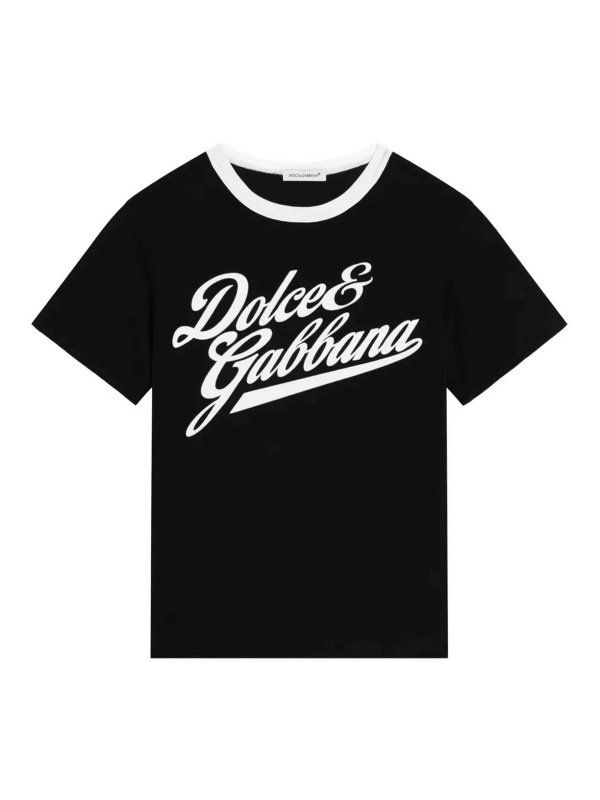 Dolce & Gabbana Jr: Camisetas - Camiseta - Negro