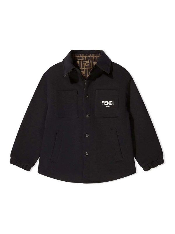 Fendi Jr: シャツ - シャツ - 黒