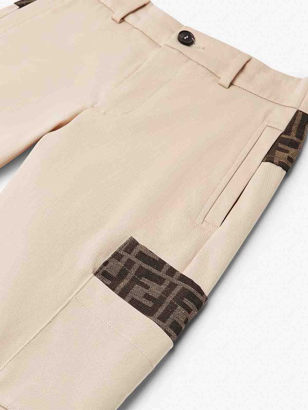 The Best Shops Fendi Jr: Pantalones casual - Pantalón Casual - Beis Claro