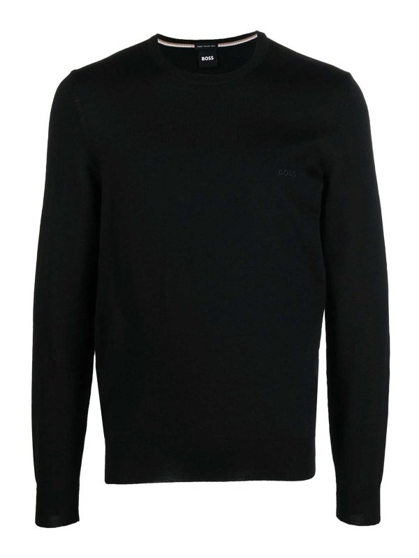 Hugo Boss: クルーネック - クルーネック - 黒