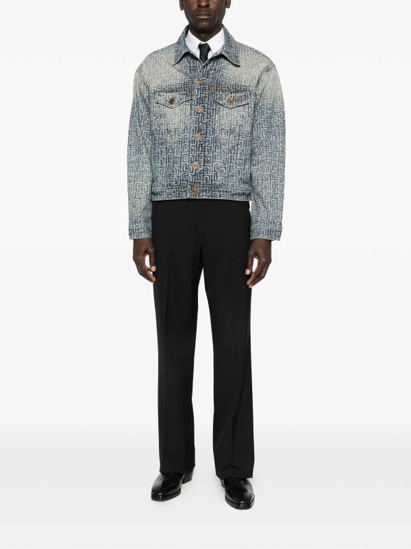 Balmain: デニムジャケット online - デニムジャケット - ライトベージュ