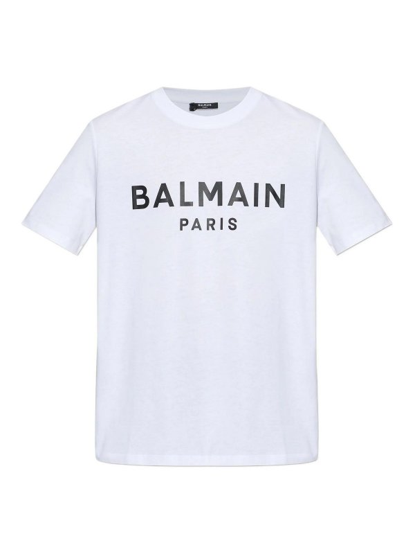 Balmain: T-shirts - T-Shirt - Blanc