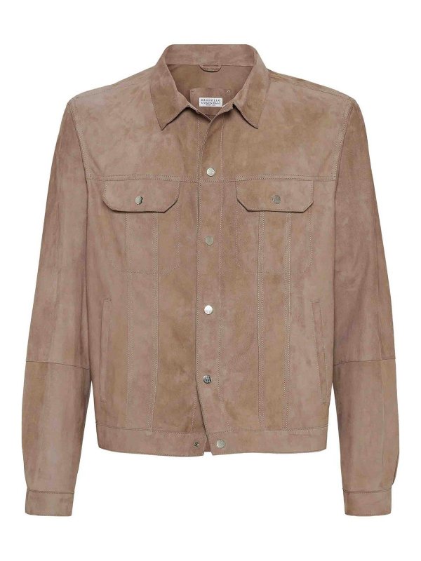 BRUNELLO CUCINELLI: leather jacket - Leather jacket