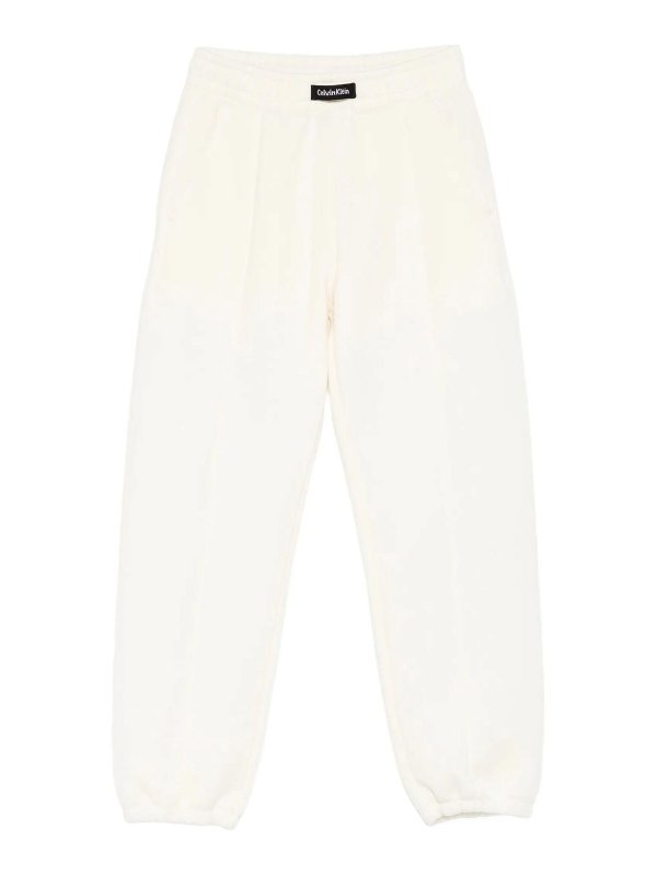 CALVIN KLEIN: カジュアルトラウザー - カジュアルパンツ - クリーム