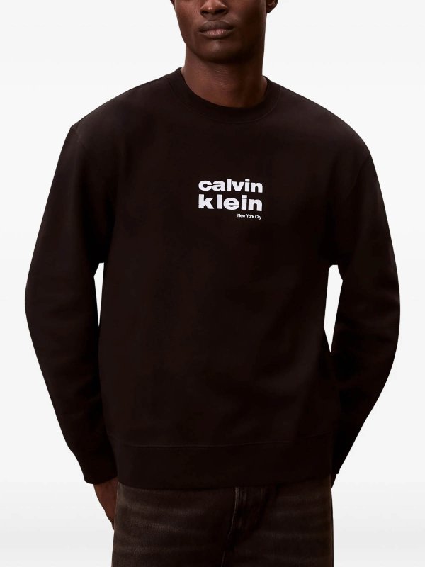 The Best Shops CALVIN KLEIN: Felpe e maglie - Felpa con grafica retrÃ² Is350 in pile