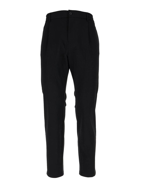 CRUNA: カジュアルトラウザー - カジュアルパンツ - 黒