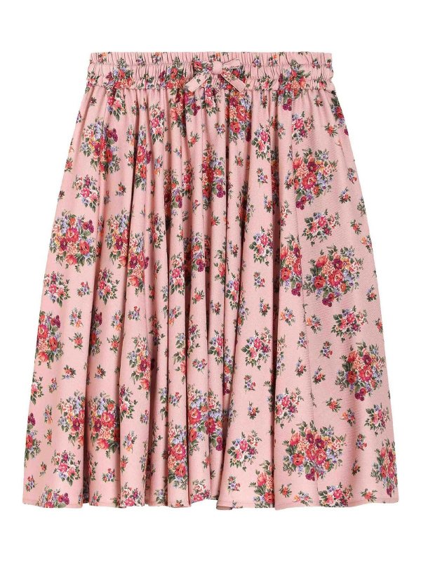 Dolce & Gabbana Jr: ニーレングススカート＆ミディ丈 - 膝丈/ミディスカート - マルチカラー