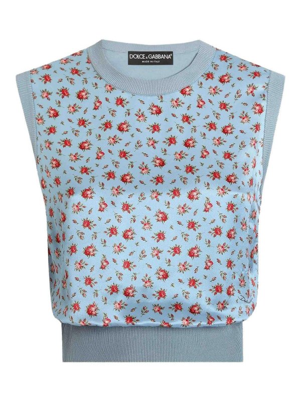 DOLCE & GABBANA: Tops y camisetas sin mangas - Top - Multicolor