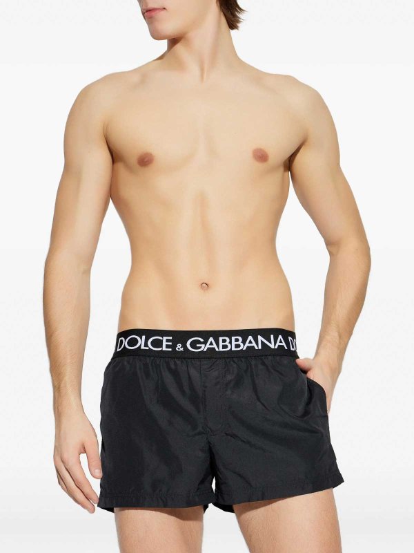 DOLCE & GABBANA: Shorts de bain online - Short De Bain - Noir