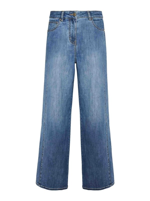 ELENA MIRO`: ストレートジーンズ - ストレートジーンズ - ブルー