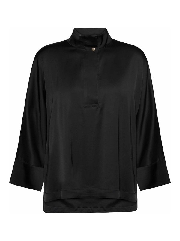 ELENA MIRO`: ポロシャツ - ポロシャツ - 黒