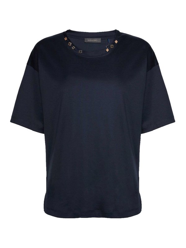 ELENA MIRO`: T-shirts - T-Shirt - Bleu