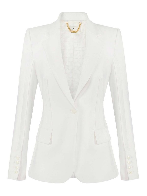 ELISABETTA FRANCHI: ブレザー - ブレザー - クリーム