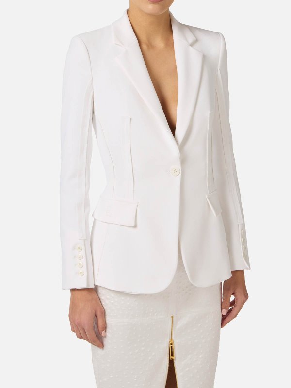 ELISABETTA FRANCHI: ブレザー online - ブレザー - クリーム
