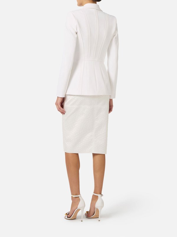 The Best Shops ELISABETTA FRANCHI: ブレザー - ブレザー - クリーム