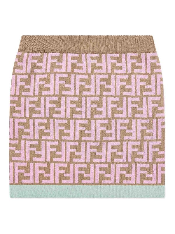 Fendi Jr: ニーレングススカート＆ミディ丈 - 膝丈/ミディスカート - 無