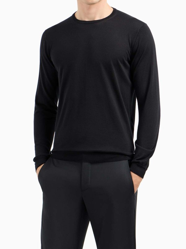 GIORGIO ARMANI: Pull col rond online - Pull Col Rond - Noir