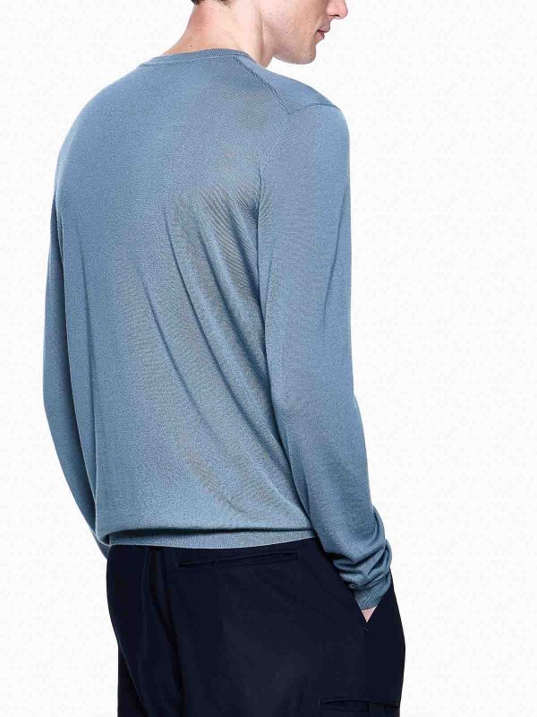 The Best Shops GIORGIO ARMANI: Suéteres con cuello pico - Suéter Cuello Redondo - Marrón Topo