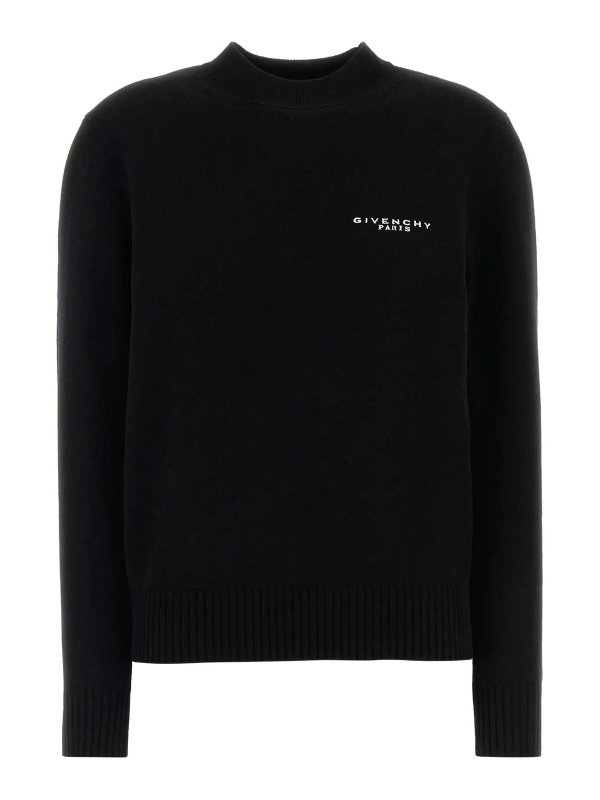 GIVENCHY: Strickpullover mit Rundhalsausschnitt - Rundhalspullover - Schwarz