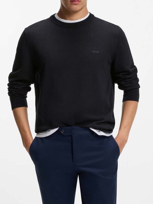 Hugo Boss: Sudaderas y suéteres online - Sudadera - Azul Oscuro