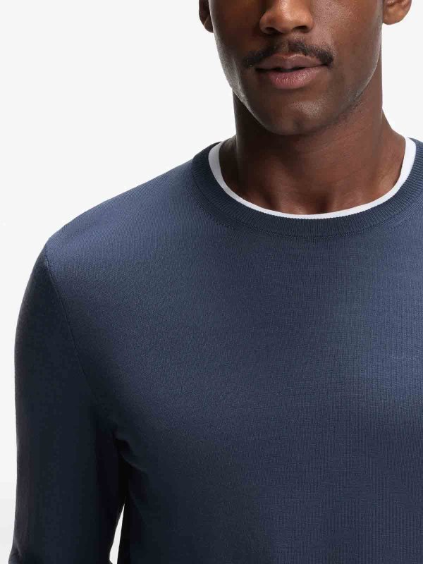Hugo Boss buy online Rundhalspullover - Blau