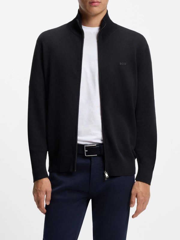 Hugo Boss: Pull col rond online - Pull Col Rond - Bleu Foncé