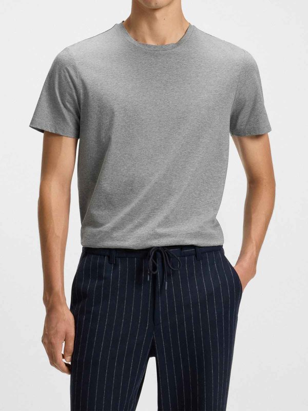 Hugo Boss: T-shirts online - T-Shirt - Argent