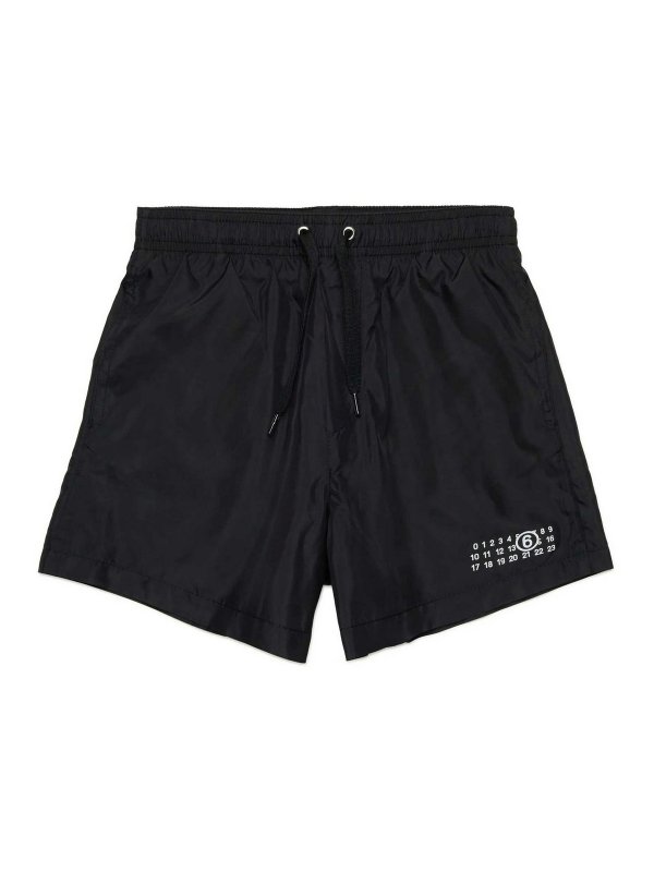 MM6 MAISON MARGIELA: 水着 - スイムショーツ/スイムトランクス - 黒