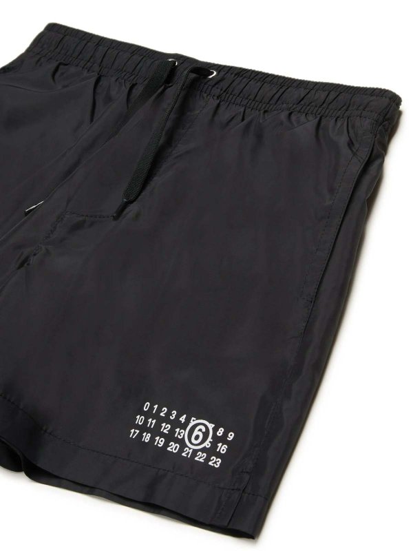The Best Shops MM6 MAISON MARGIELA: 水着 - スイムショーツ/スイムトランクス - 黒