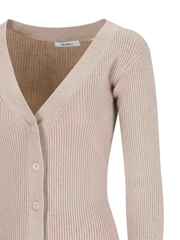 The Best Shops Max Mara: Strickpullover mit Rundhalsausschnitt - Rundhalspullover - Beige
