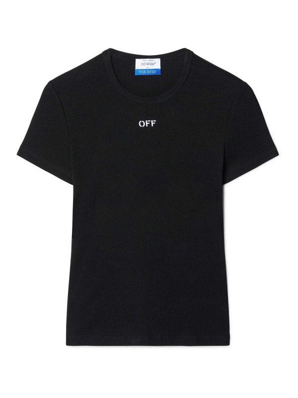 OFF-WHITE: T-shirts - T-Shirt - Schwarz