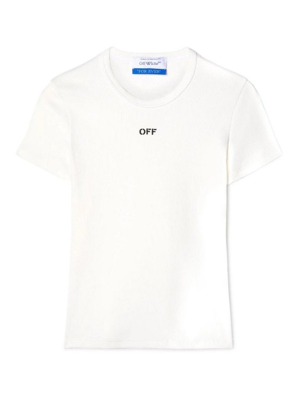 OFF-WHITE: Tシャツ - Tシャツ - 白