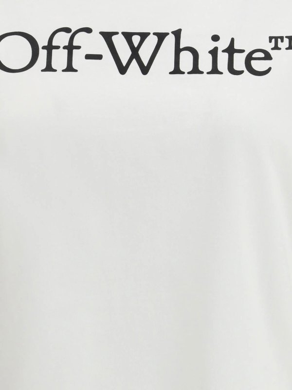 The Best Shops OFF-WHITE: t-shirts - Big Logo Bookish Regular Tee