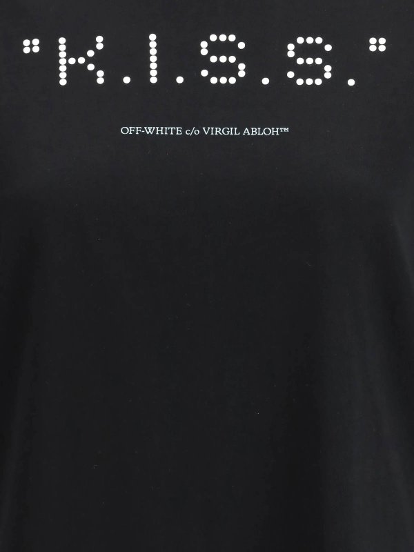 OFF-WHITE: t-shirts online - Kiss Quote Reg Tee