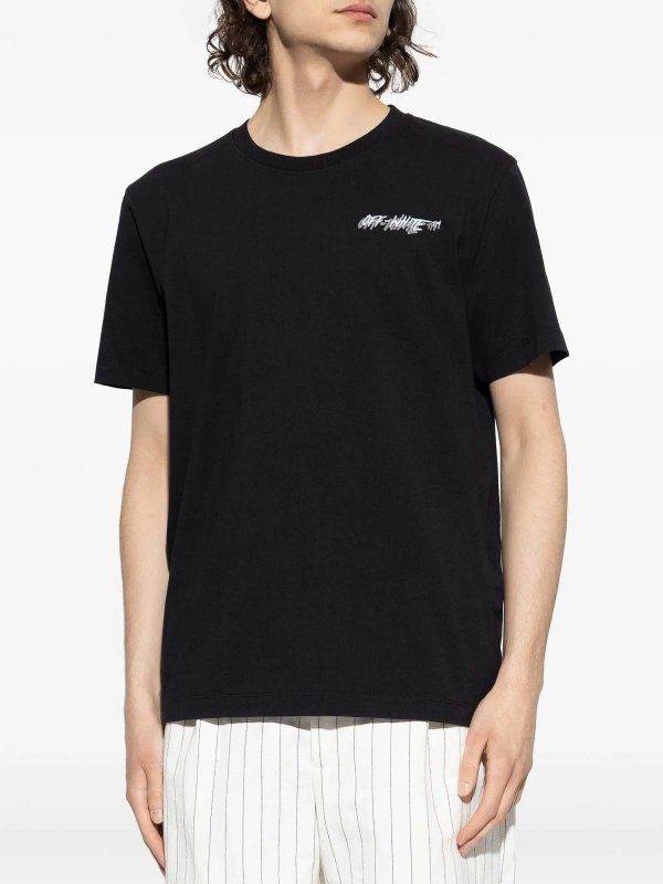The Best Shops OFF-WHITE: t-shirts - Off Logo S/S Slim Tee